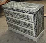 Bone Inlay - 4 Drawer Bedside Cabinet