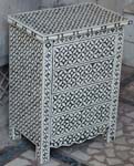 Bone Inlay | 2 Drawer Bedside Cabinet