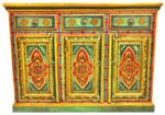 indian painted glass almirah